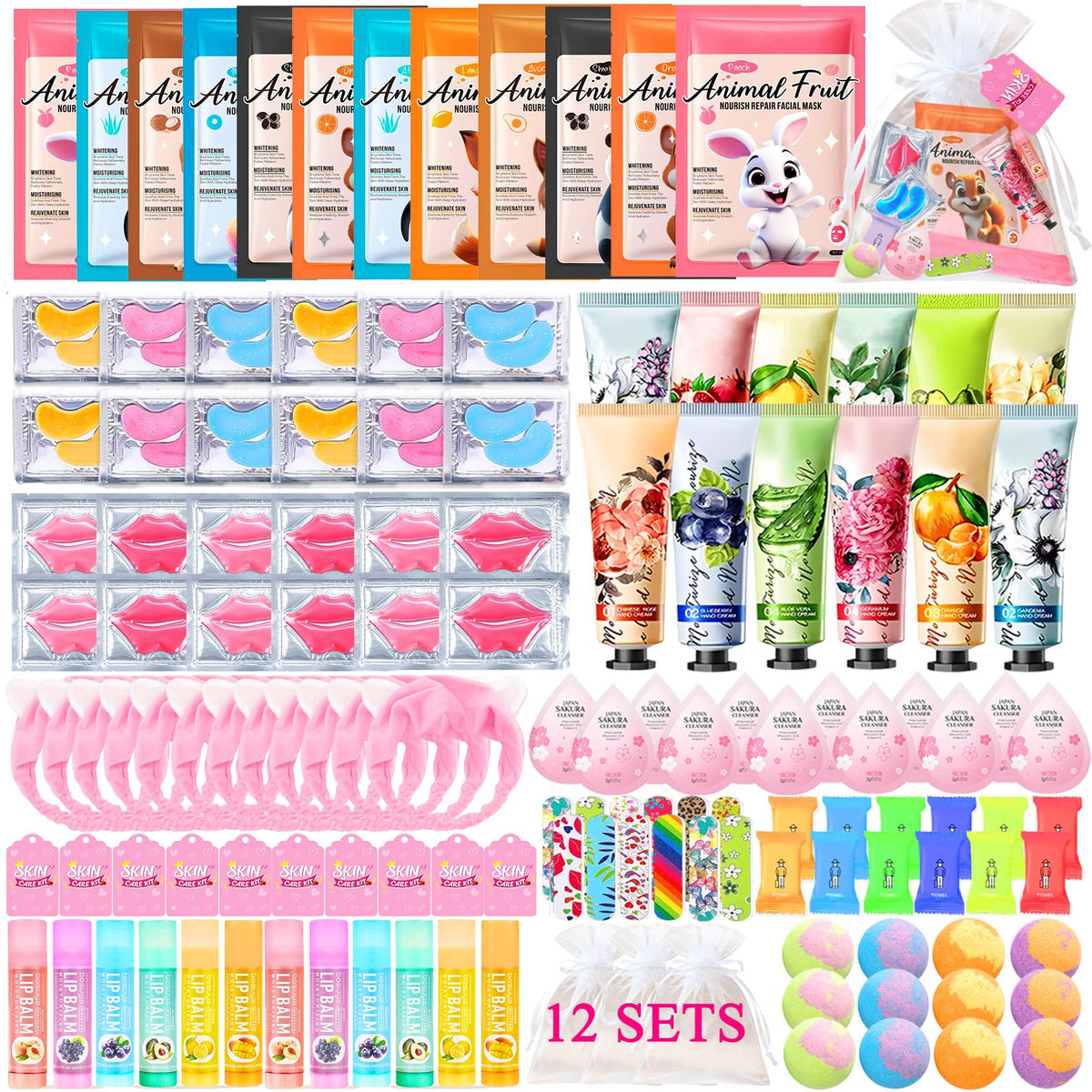 SSGP front packaging of the 144-piece spa kit showing contents and appeal