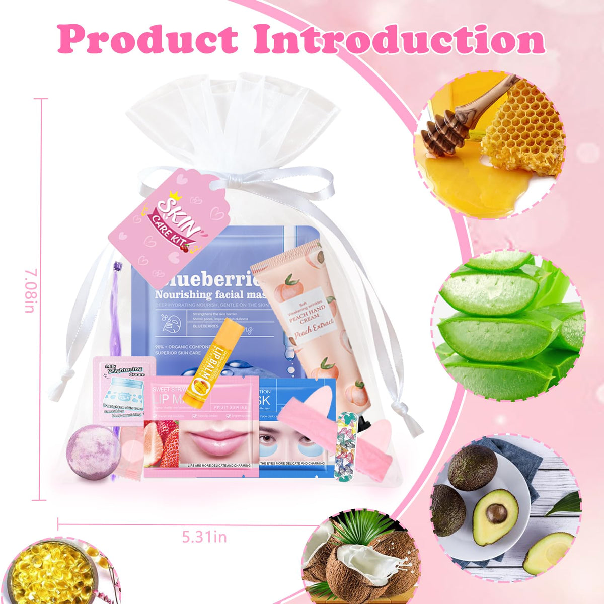SSZS organza gift bags filled with spa favors ready for elegant gifting