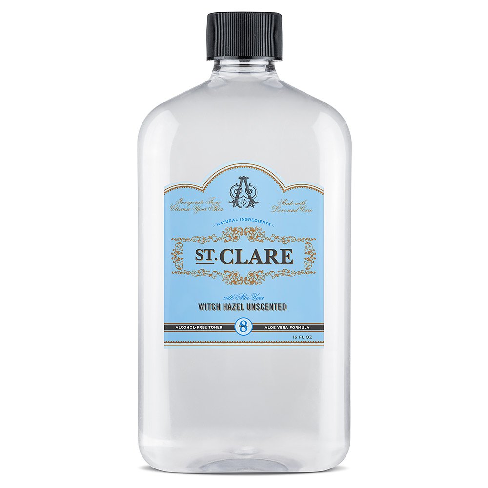 St Clare front bottle showing clean packaging and gentle toner benefits