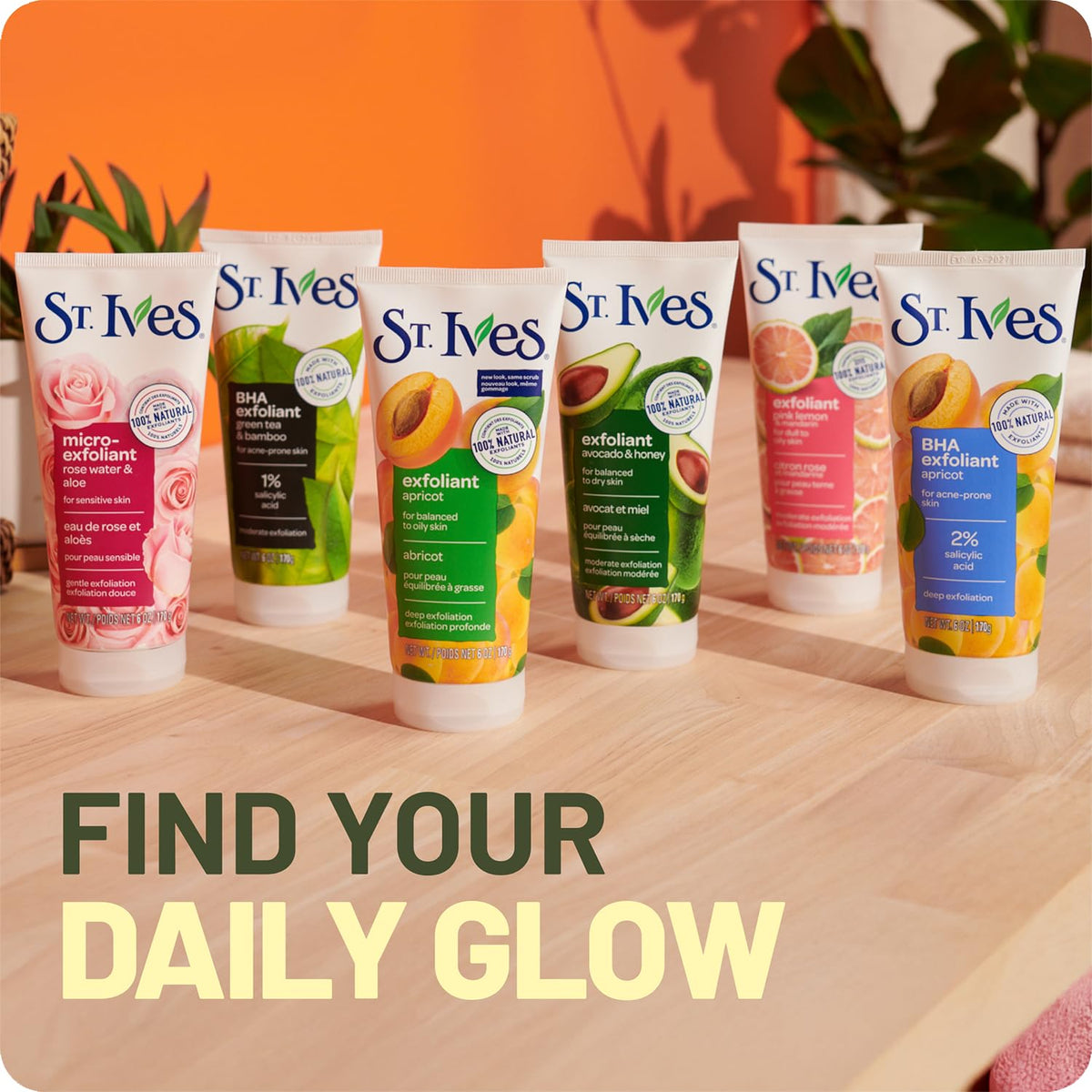 St. Ives cream applied to cheek showing smoothing skin texture benefit