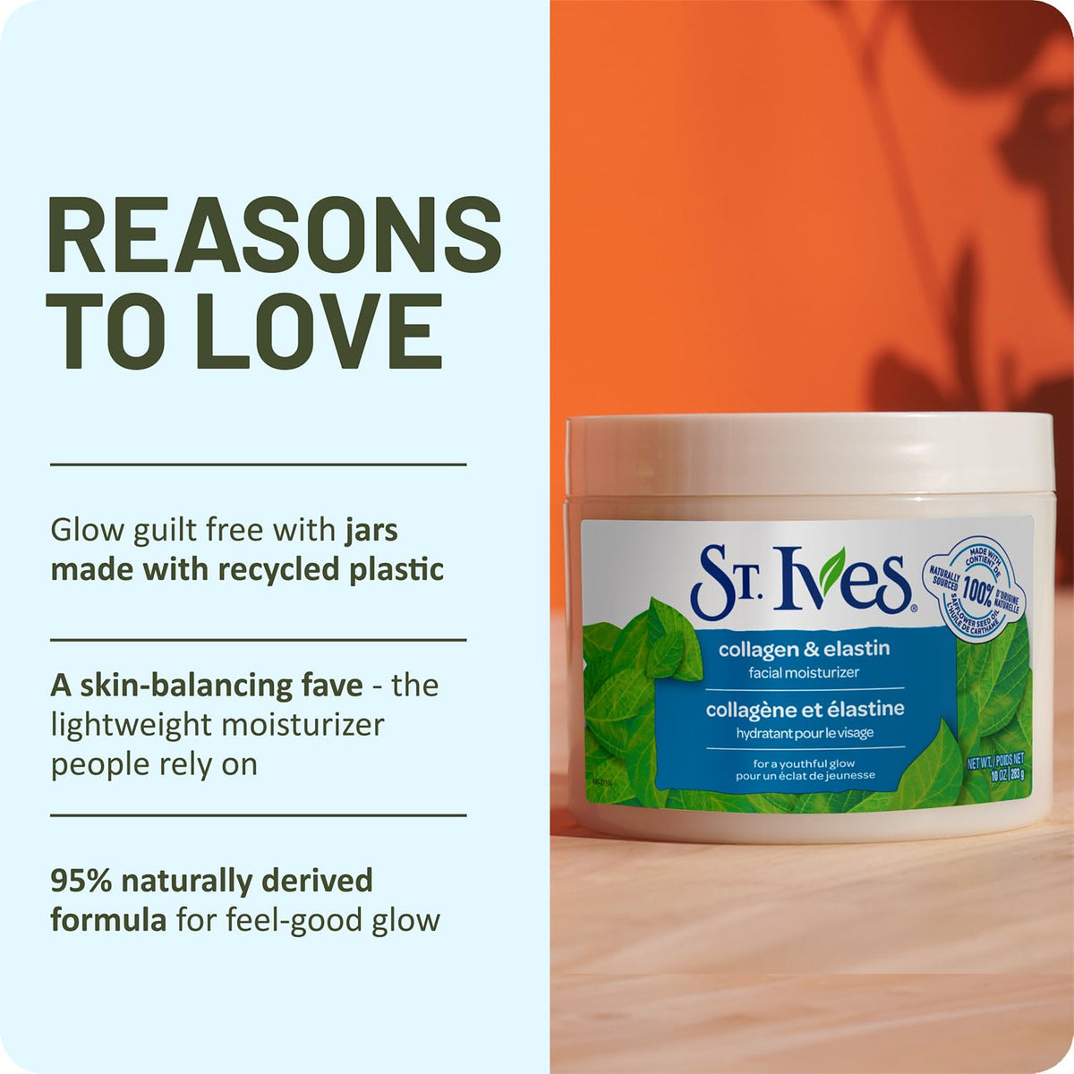 St. Ives cream spread on hand demonstrating lightweight, non-greasy feel