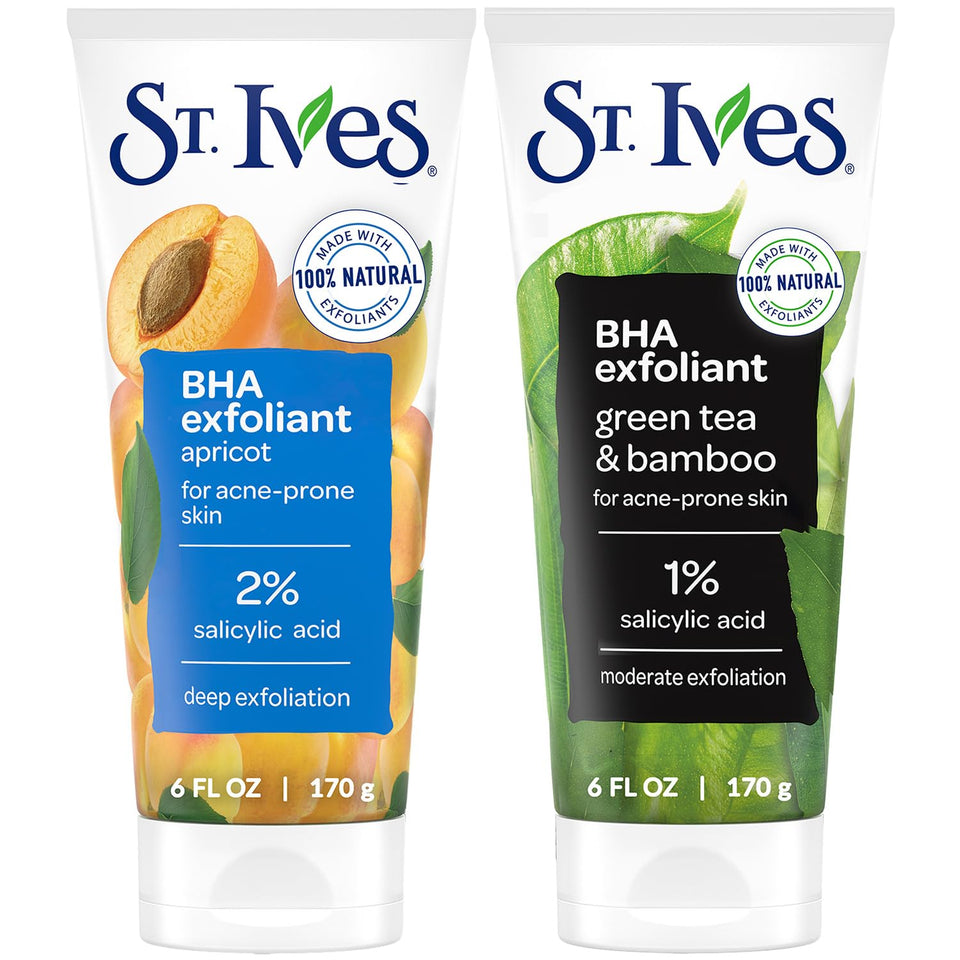 St. Ives front packaging shows both scrubs, highlights variety pack benefit