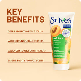 St. Ives apricot extract close-up highlighting vitamin-rich ingredient