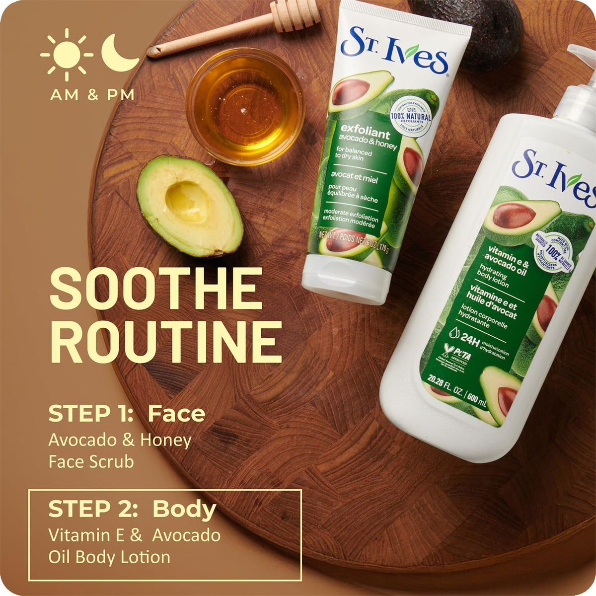 St. Ives arms-after-application showing hydrated skin appearance benefit