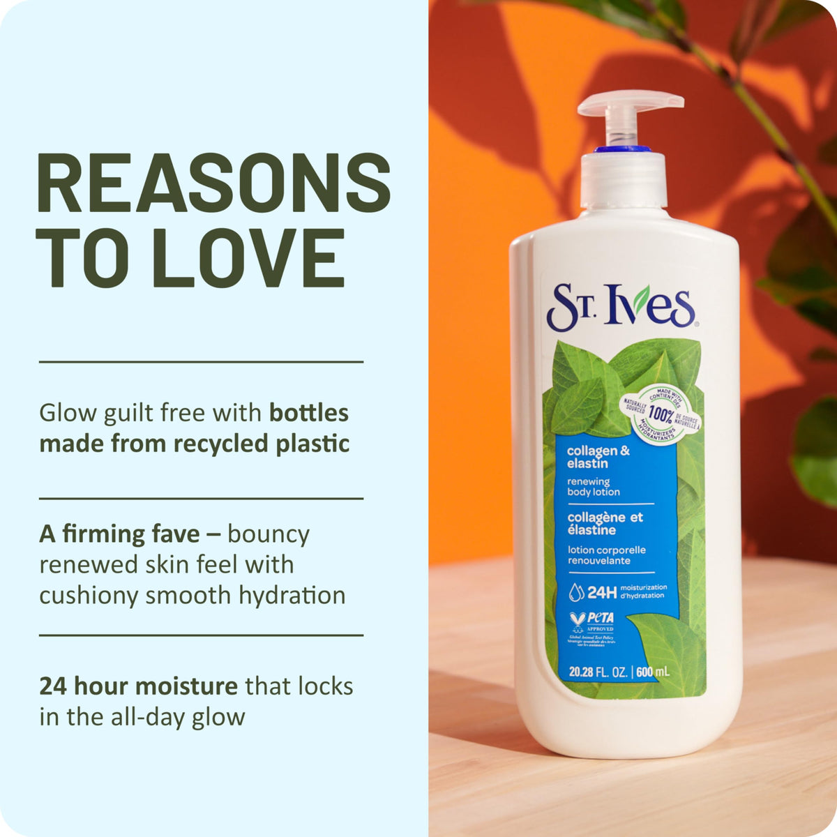 St. Ives four-pack stacked to show value and multiple location convenience benefit
