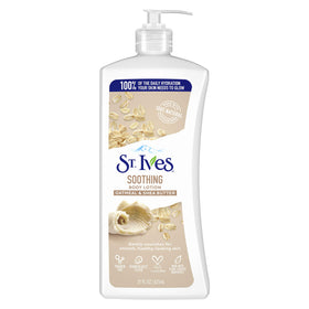 St. Ives front packaging showing oat and shea benefits