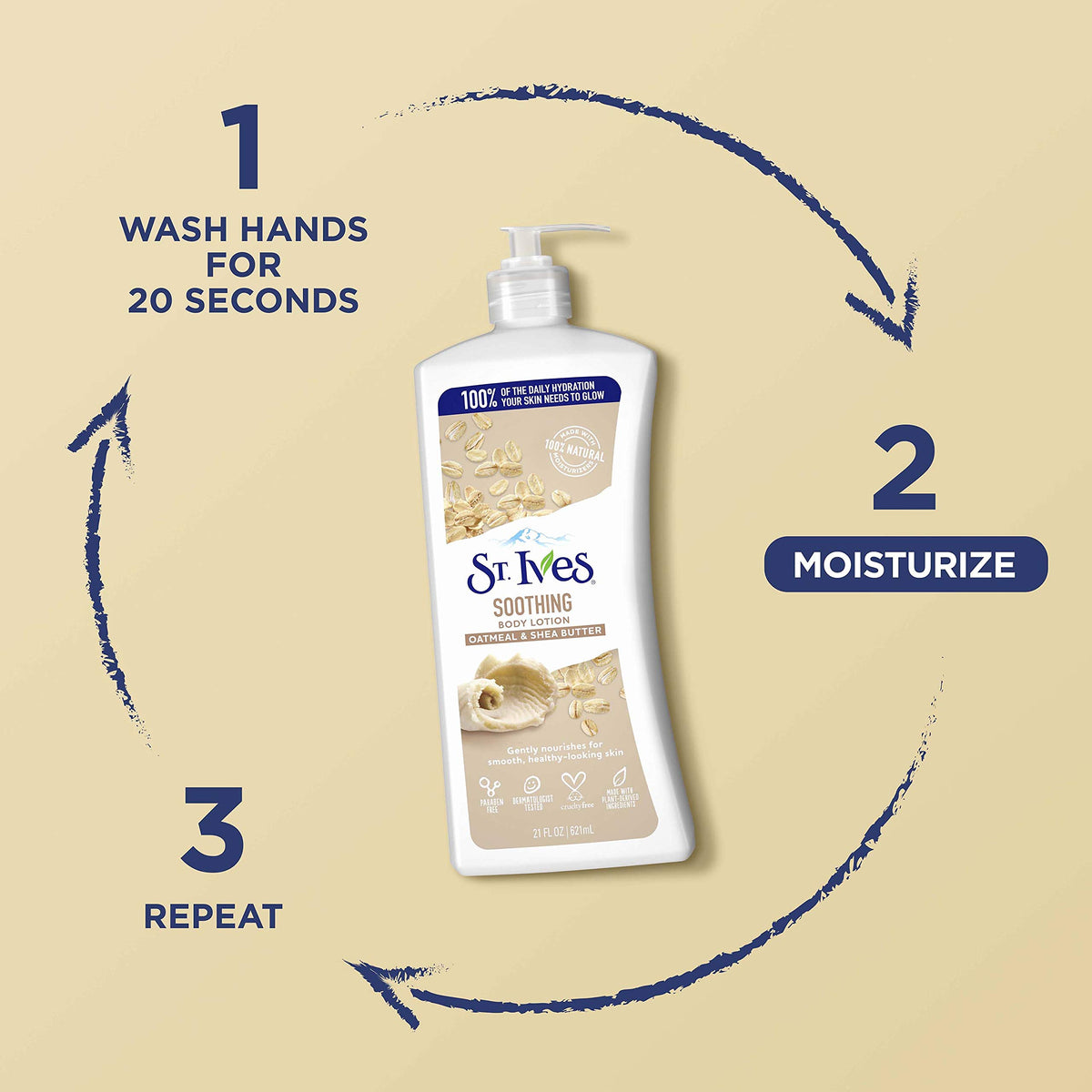 St. Ives shea butter spoon highlighting rich moisturization
