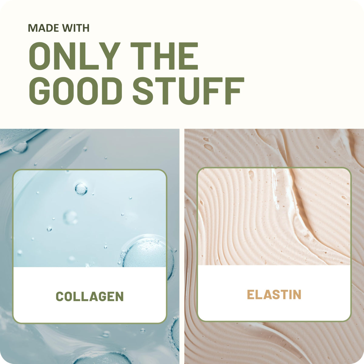 St. Ives label and ingredient panel showing collagen and elastin information for transparency