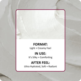 St. Ives lotion texture close-up showing non-greasy absorption