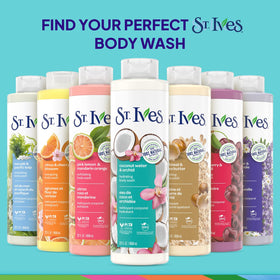 St. Ives orchid illustration detail emphasizing natural extract benefit