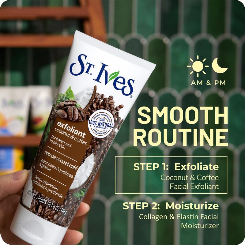 st. ives close-up of coffee granules highlighting deep exfoliation benefit