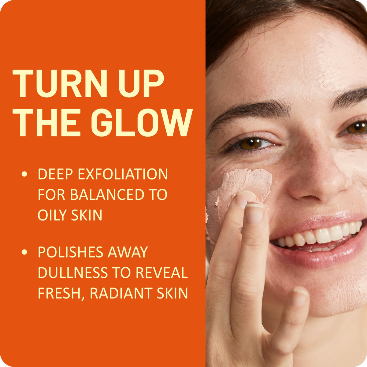 St. Ives scrub dispensed on hand demonstrating application benefit