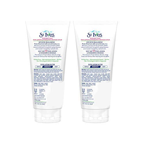 St. Ives scrub on fingers demonstrating easy application and feel