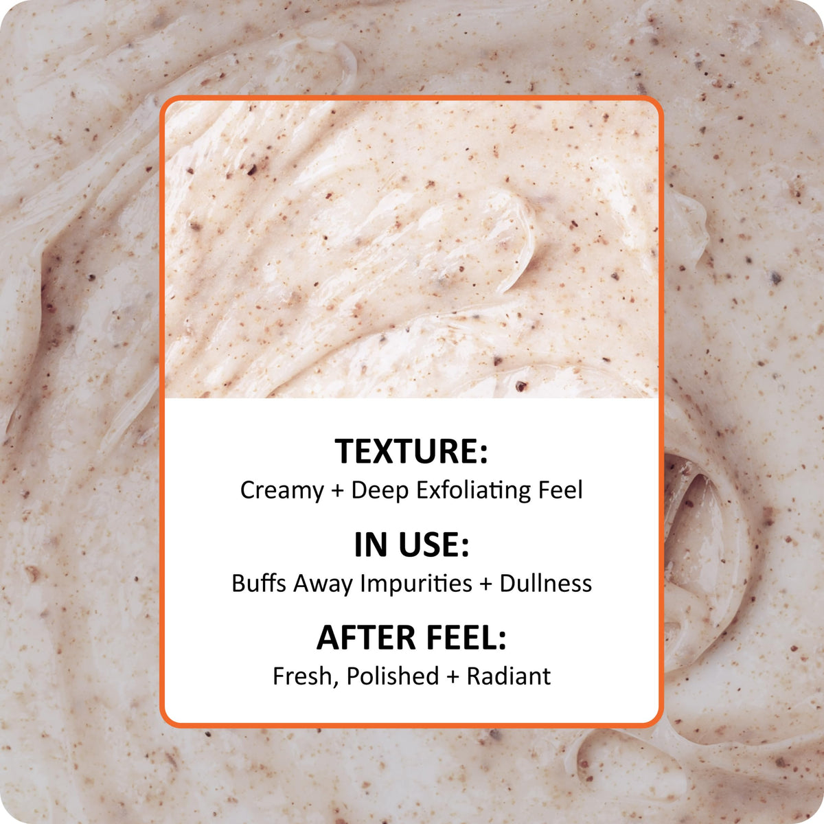 St. Ives scrub texture showing natural exfoliants for gentle buffing
