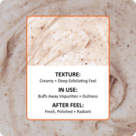 St. Ives scrub texture showing natural exfoliants for gentle buffing