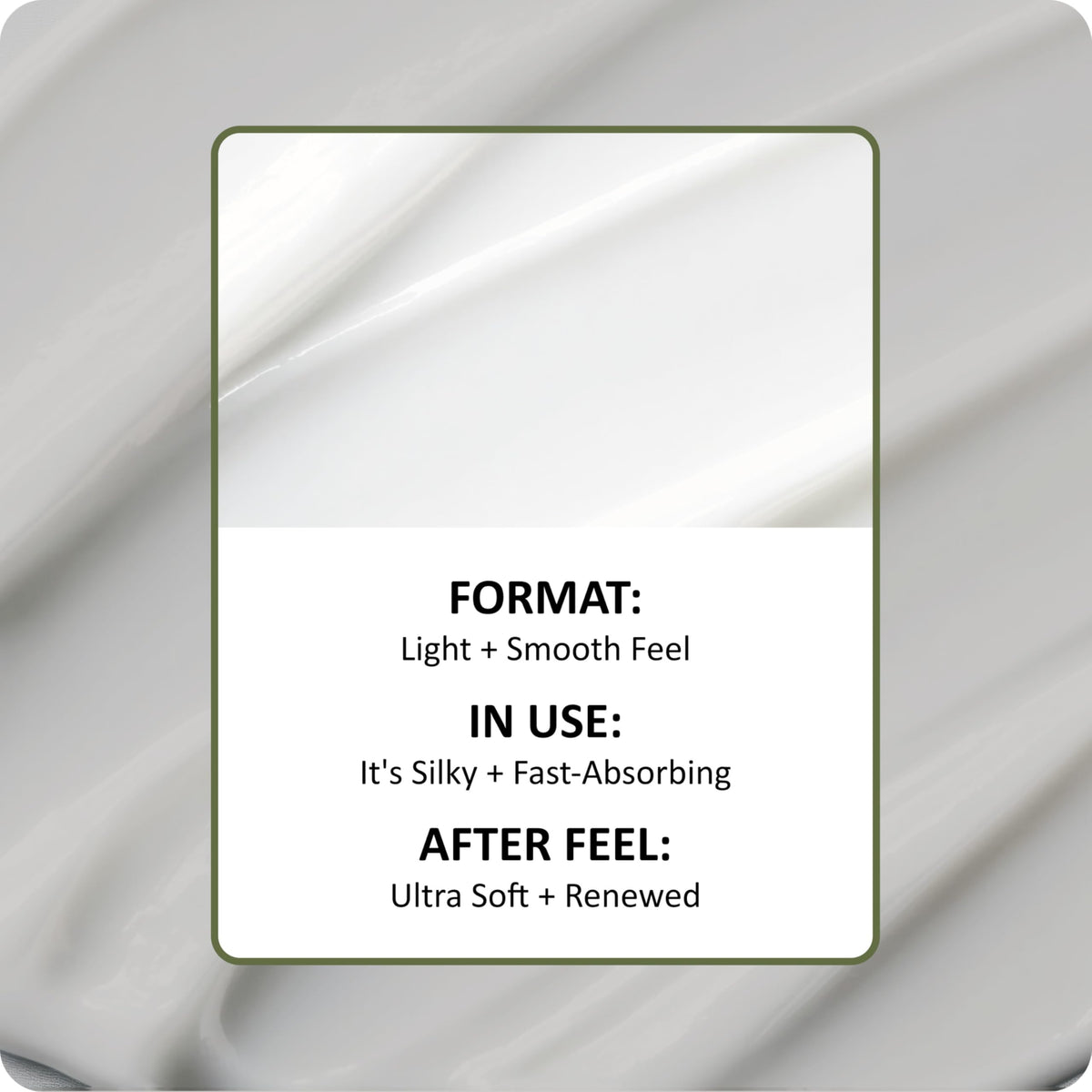 St. Ives lotion texture close-up showing smooth cream for fast absorption and hydration