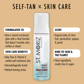 St Moriz close-up texture of clear mousse demonstrating fast-dry benefit