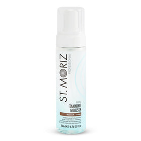 St Moriz front packaging showing clear mousse and 200ml benefit