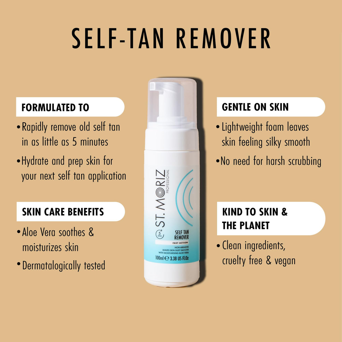 st. moriz mousse pump dispensing airy foam for easy application