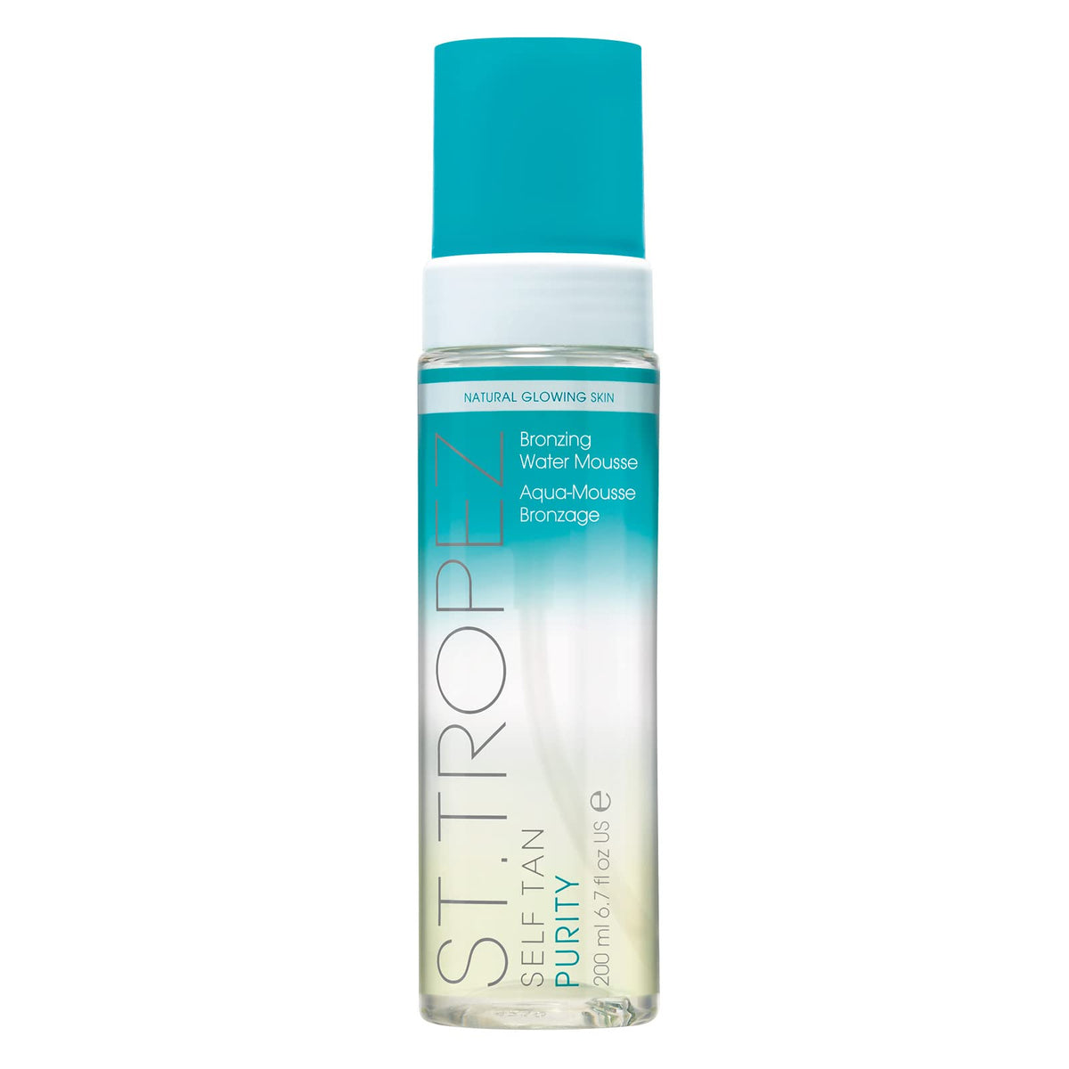 St.Tropez front packaging showing clear bronzing mousse and benefits
