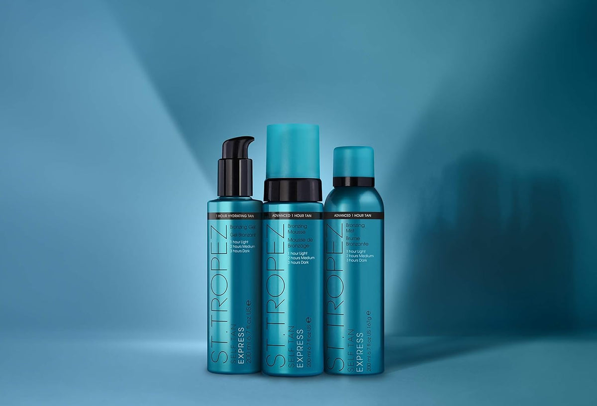 St.Tropez application on legs demonstrating streak-free, quick-dry result