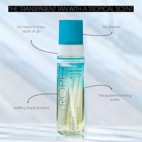 St.Tropez close-up mousse texture illustrating lightweight clear formula
