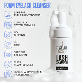 STACY LASH 200ml size shown next to a hand for scale and travel-friendly convenience