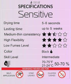 STACY LASH application with tweezers illustrating fast 5–6 second set time benefit