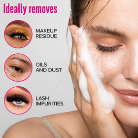 STACY LASH cleansing pad texture close-up emphasizing soft surface for gentle eyelid cleansing