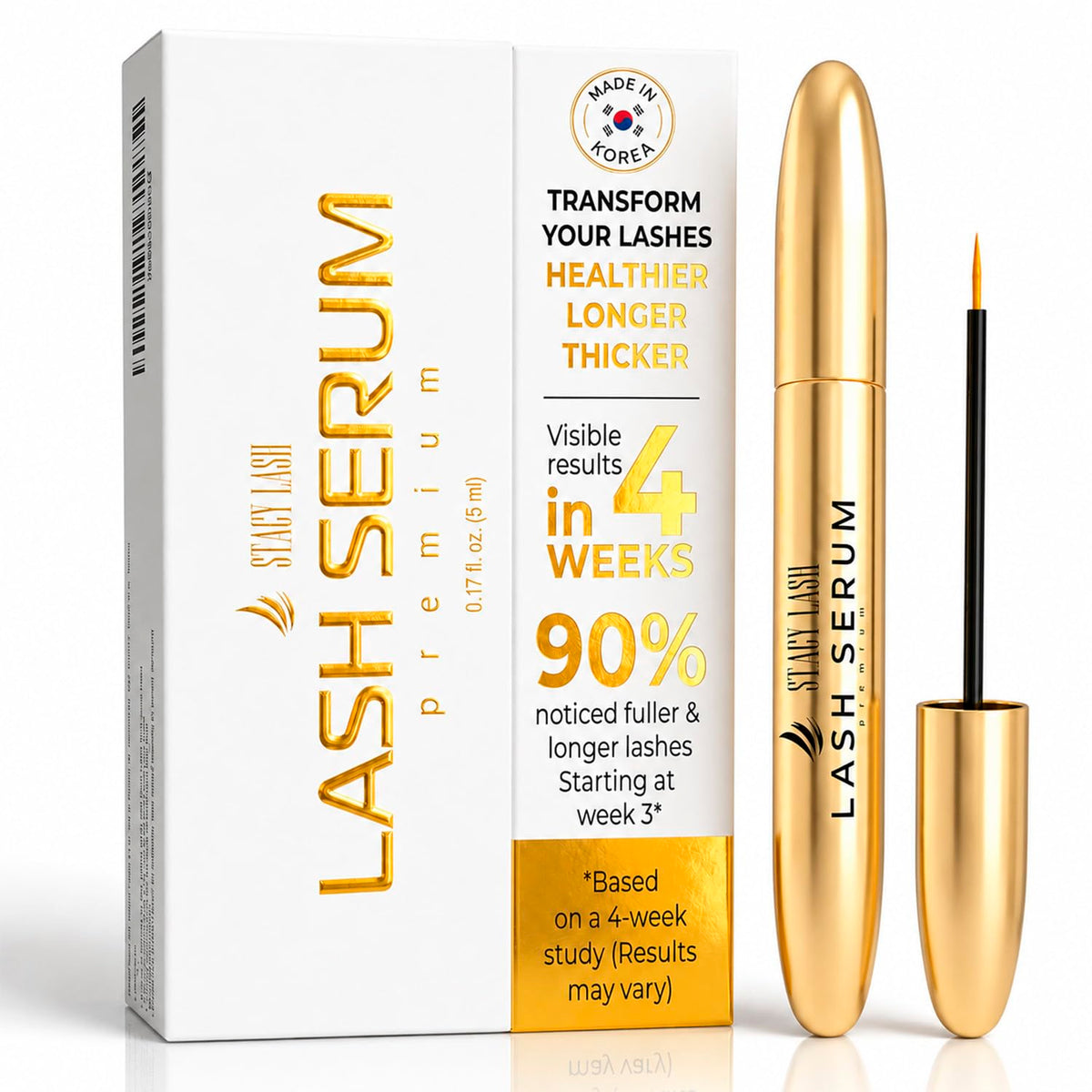 STACY LASH front packaging showing product and benefits
