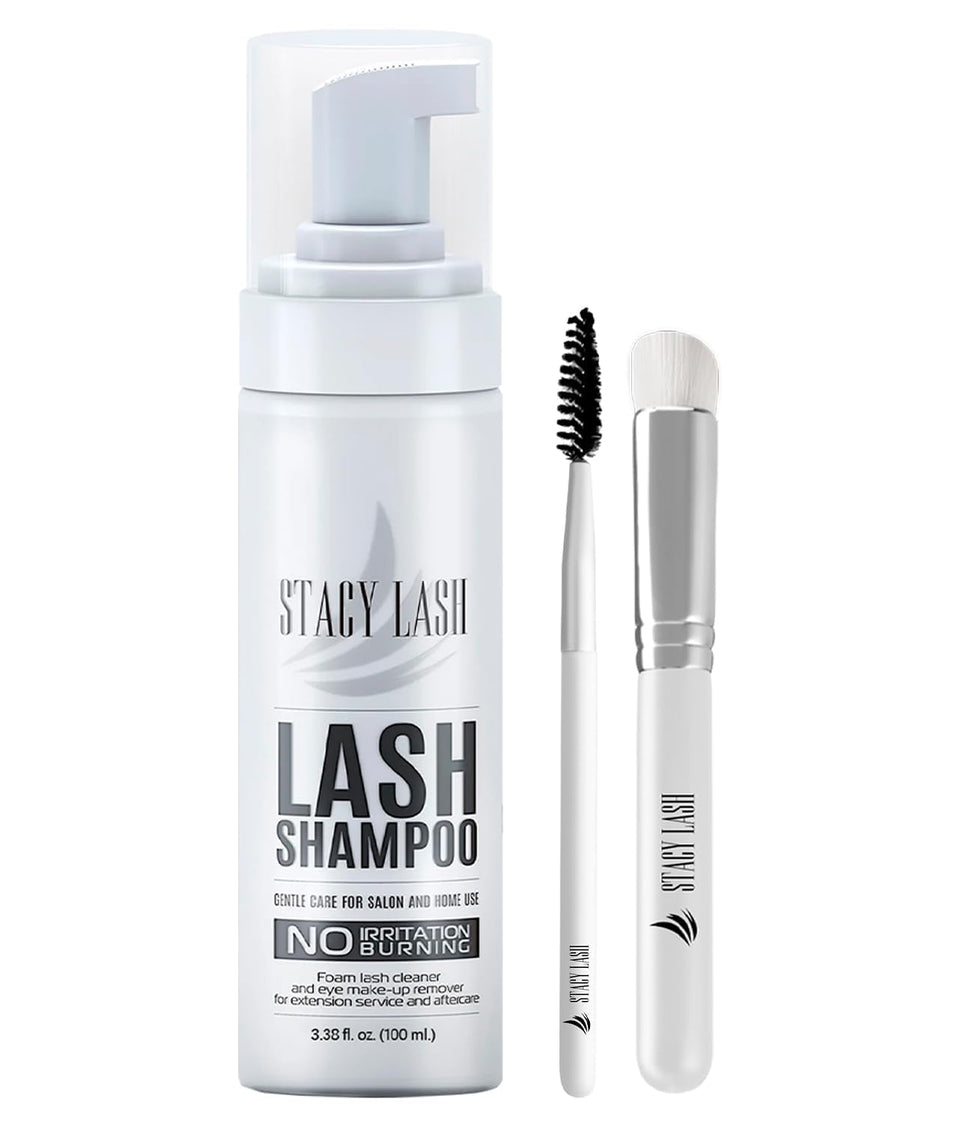 STACY LASH front packaging showing bottle and brush, clear professional presentation