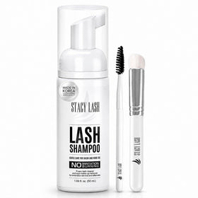 STACY LASH front packaging showing bottle and brush for neat storage and easy use