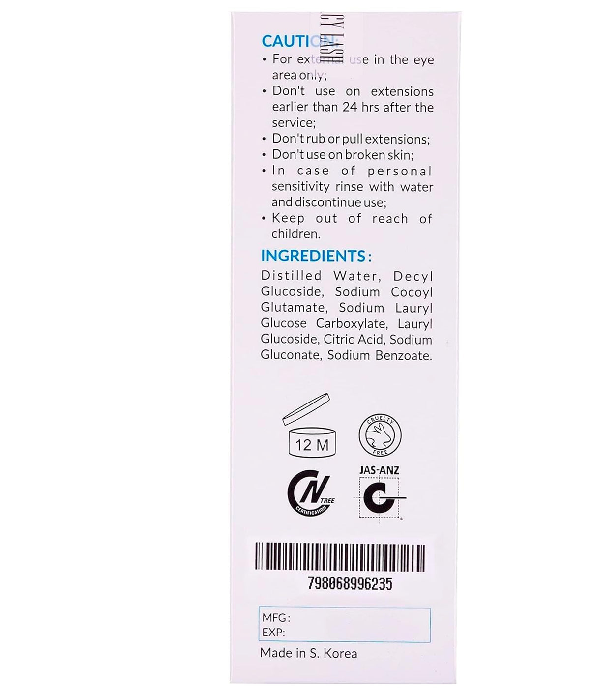 STACY LASH ingredient close-up highlighting gentle components for comfort