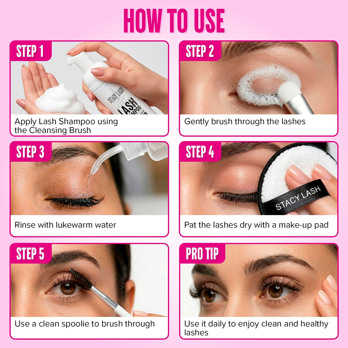 STACY LASH full kit flatlay with tools visible for comprehensive extension and natural lash care
