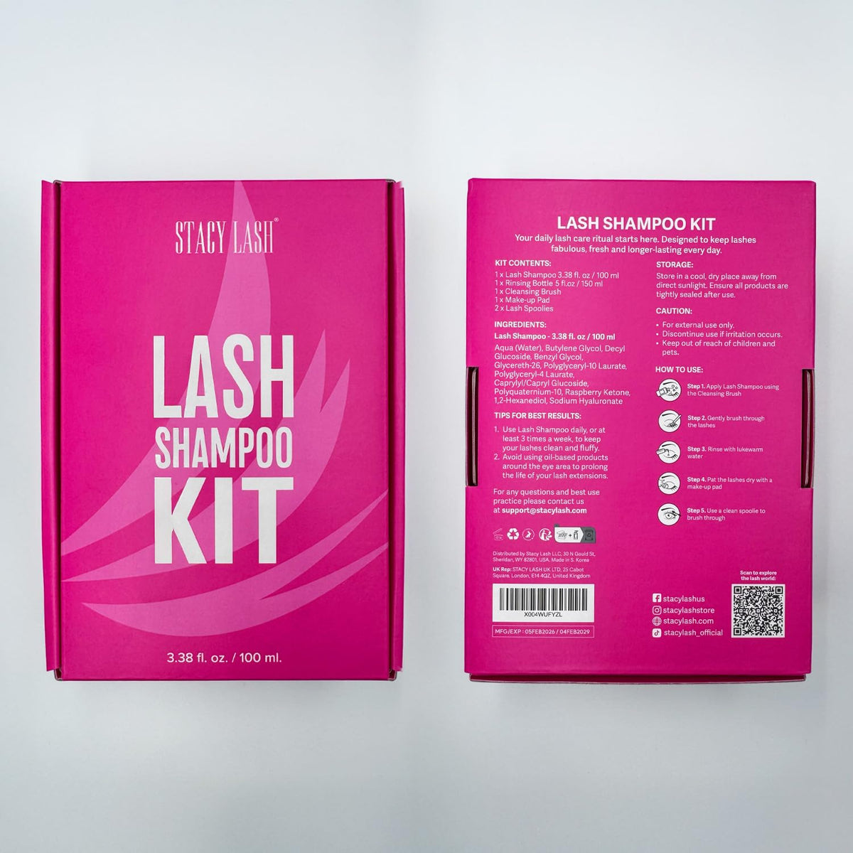 STACY LASH kit on bathroom vanity showing practical daily-use setup and convenience