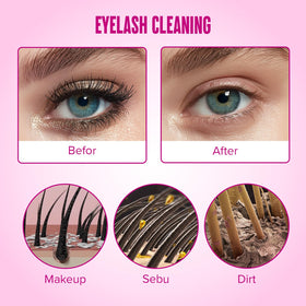 STACY LASH rinse bottle held in hand showing controlled rinse to protect lash adhesive