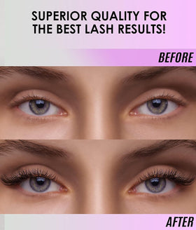 STACY LASH salon lifestyle application portraying a technician using low-fume formula comfortably