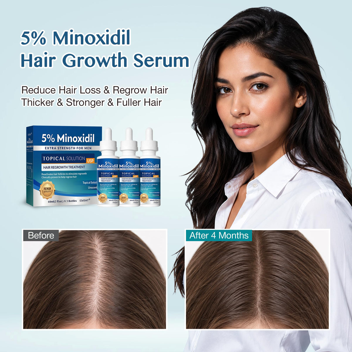 Stafenit lightweight serum on hand displaying texture for fast absorption benefit