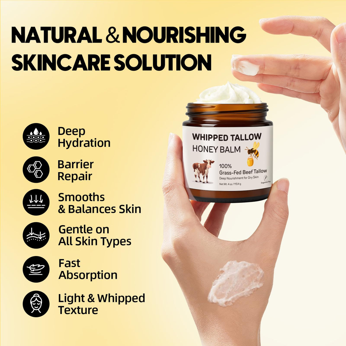 Starwise balm being applied to hand to soothe and hydrate dry skin