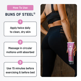 SteelFit ingredient close-up label showing Regestril for stretch marks