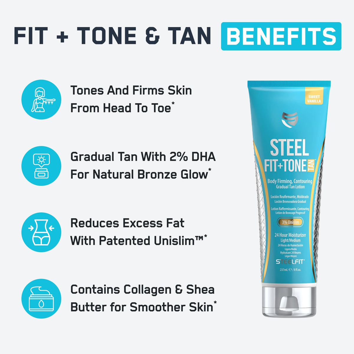 SteelFit creamy lotion texture close-up showing smooth hydration and easy spreadability