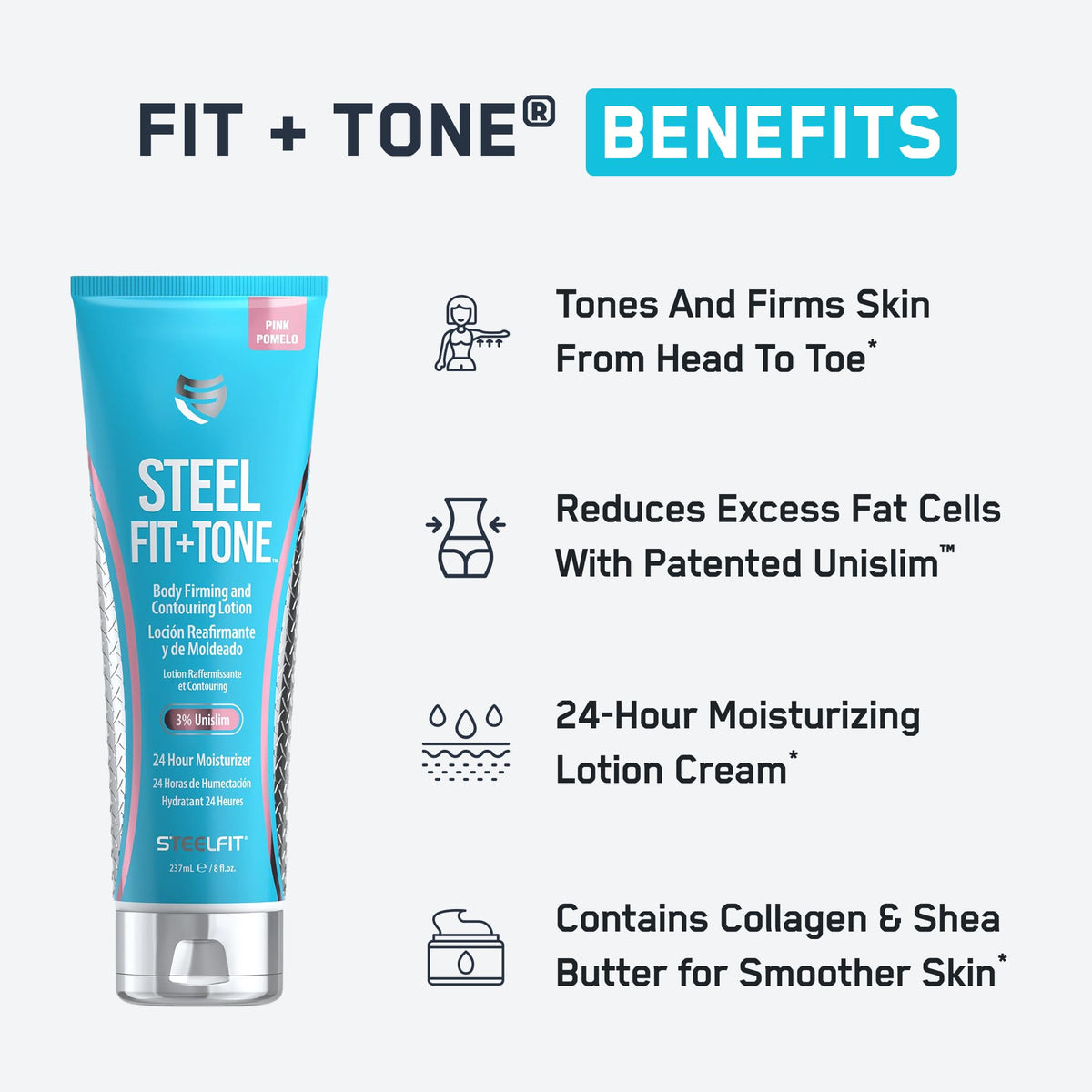 SteelFit close-up texture of cream highlighting smooth absorption