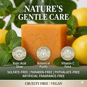 Close-up of Stem and Soul soap texture showing smooth lather potential and gentle feel