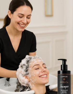 STEMBOTANY foamy shampoo texture emphasizing gentle lather