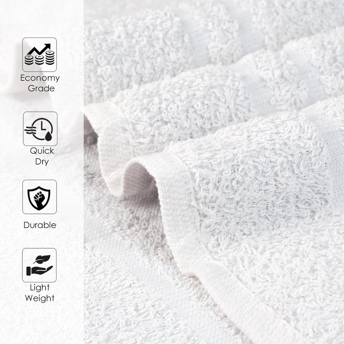 STF Linen care label close-up showing washing instructions to maintain absorbency