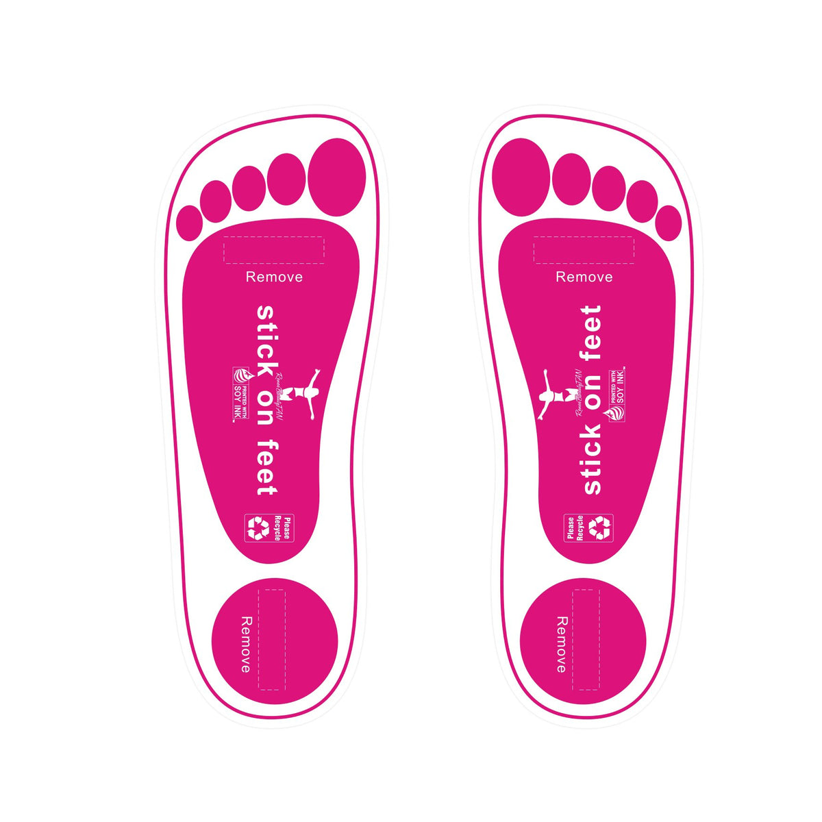STICKONFEET front packaging showing 25 pairs and brand for easy stocking