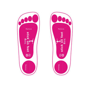 STICKONFEET front packaging showing 25 pairs and brand for easy stocking