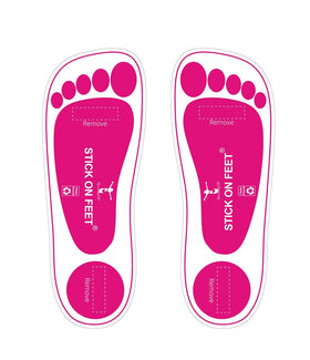 STICKONFEET front packaging showing 60 pairs and professional benefits