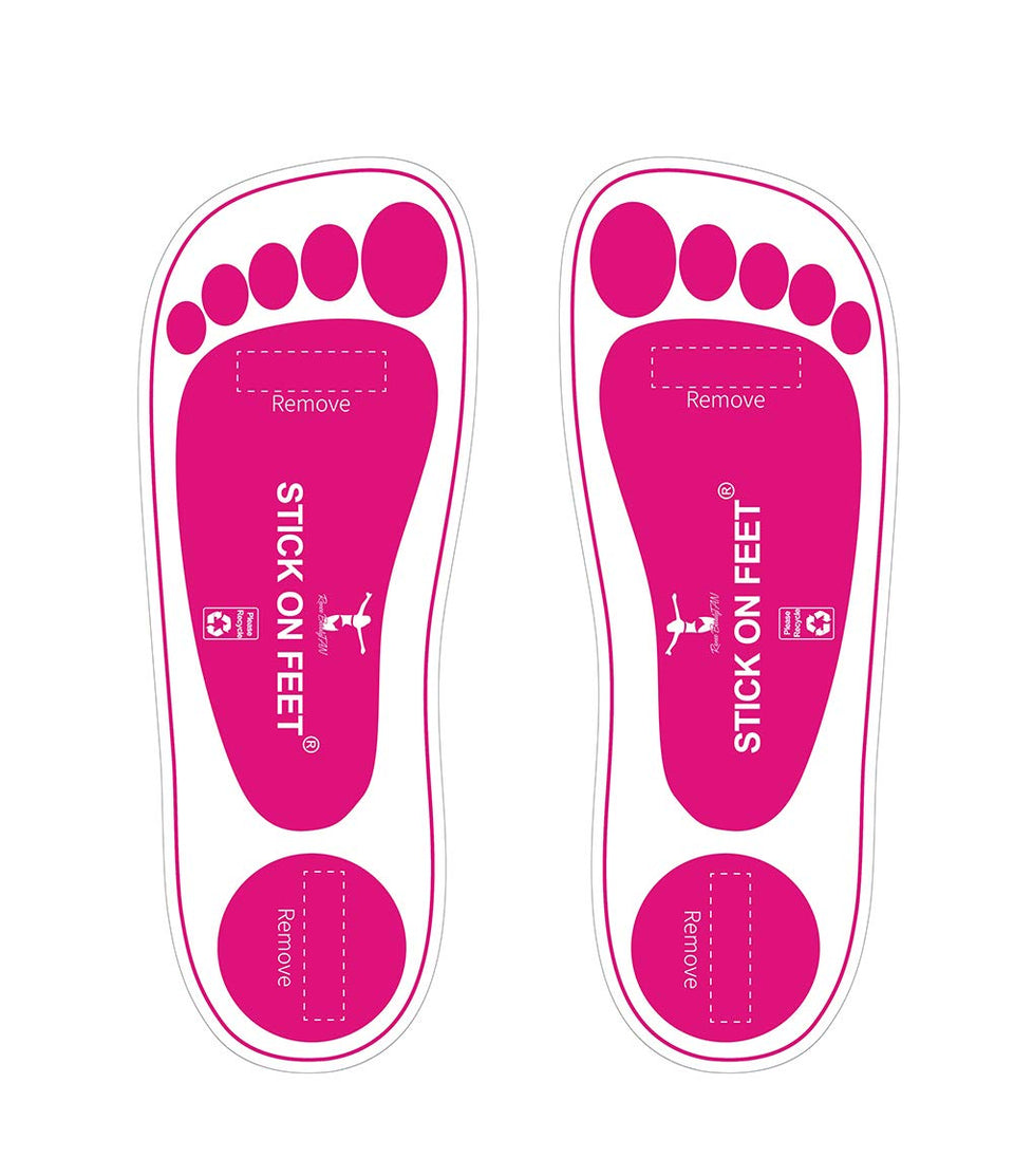 STICKONFEET front packaging showing 60 pairs and professional benefits