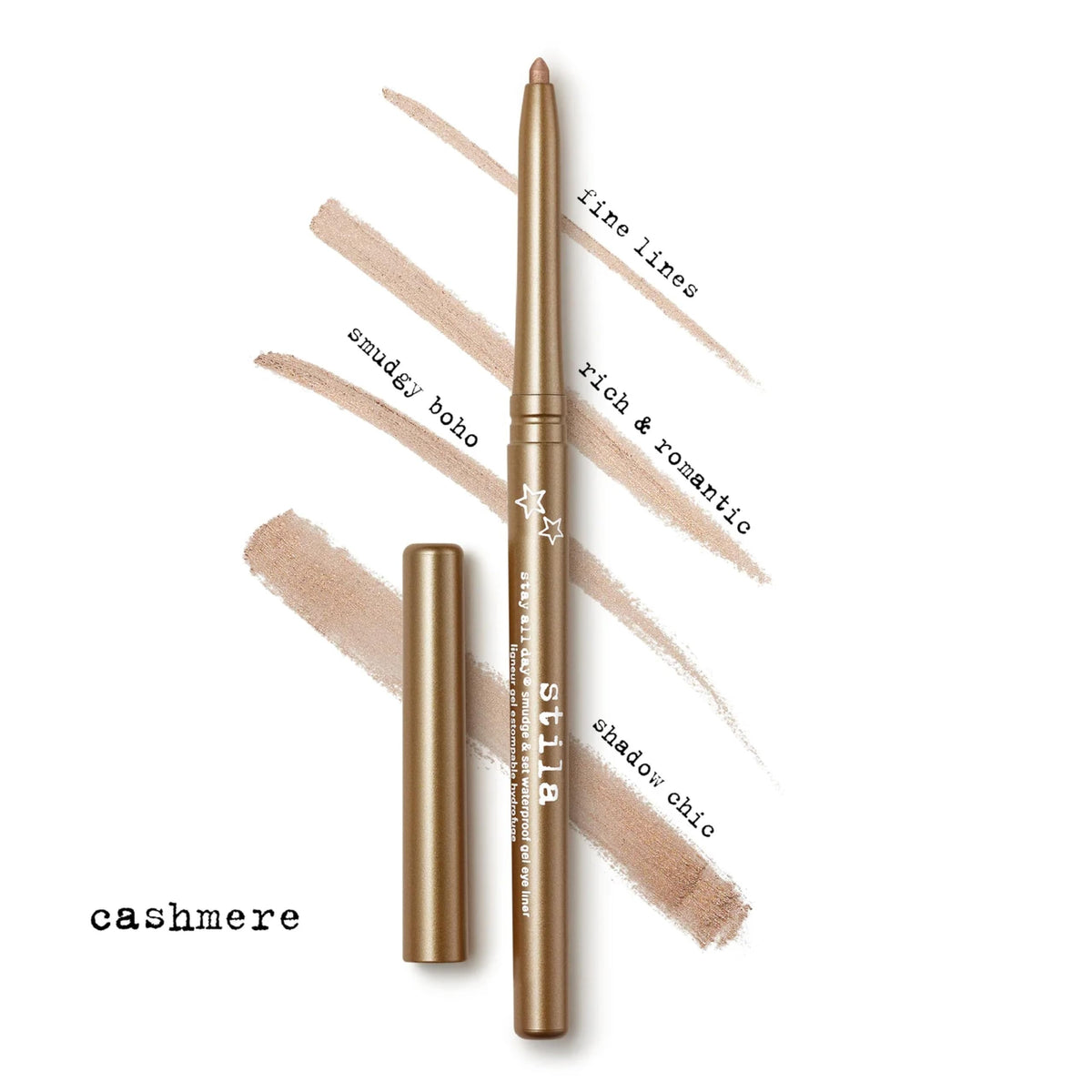 stila applying liner to tightline for enhanced lash definition